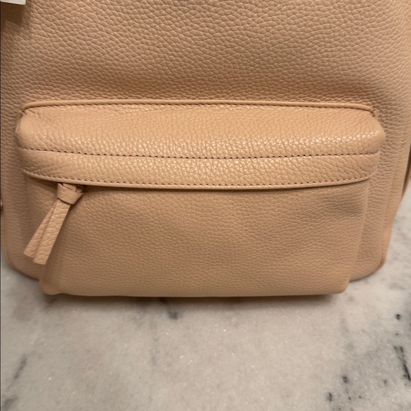 Tory Burch Pebbled Leather Backpack in Sweet Melon NWT - Picture 4 of 8